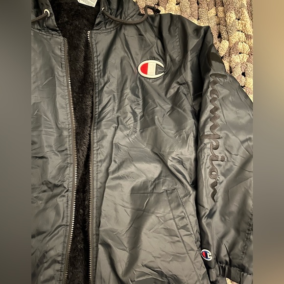 Champion, Small, Black, Fleece-lined Jacket - Picture 3 of 4
